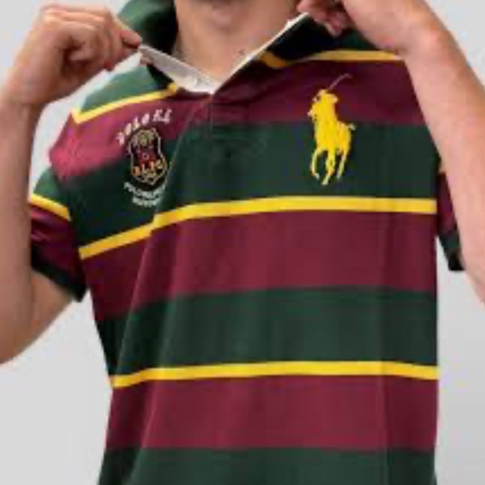 Polo Ralph Lauren Bleecker Cup Crest Shirt Striped Big Pony Rugby Style Preppy